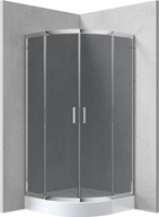 Kabina prysznicowa z brodzikiem półokrągła 80 cm