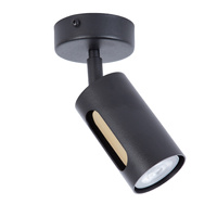 FLOW 1 kinkiet czarny/złoty