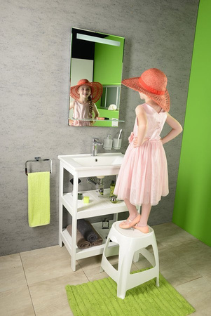 ETIDE szafka umywalkowa 51,5x85x44 cm, regał, biały mat