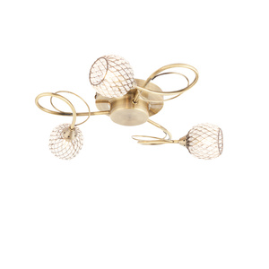 Aherne 3 Ceiling Lamp Antique Brass