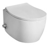 SENTIMENTI CLEANWASH WC wiszące, z dyszą bidetową i zaworem, Rimless, 36x51cm, biały