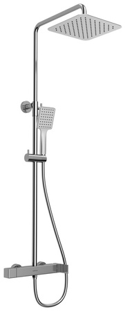 CUBEMIX zestaw prysznicowy z baterią dźwigniową, chrom