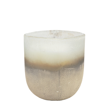 Mercury Candle White/Silver Large Amber & Lily