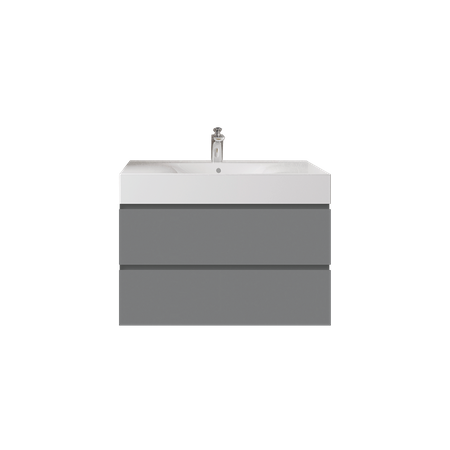 Zestaw DES Umywalka z otworem & Szafka Joy  podumywalkowa podwieszana 80 szara