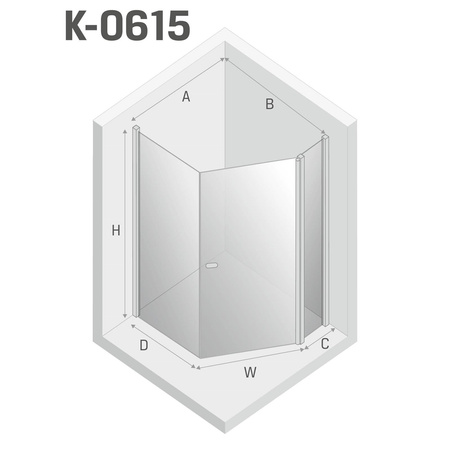 KABINA NEW SOLEO BLACK ASYMETRYCZNA U 100x80x195 CZYSTE 6mm ACTIVE SHIELD