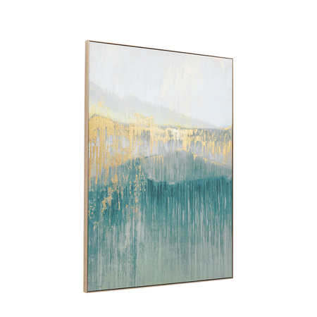Obraz w ramie „Early Morning Horizon” – zielony, 90 × 3,5 × 120 cm
