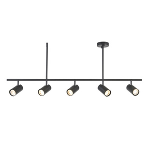 Lampa sufitowa Rez – 5-punktowa, czarna, 6 × 110,5 × 41,3 cm