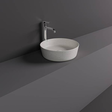 RAK Ceramics BATU Umywalka slim nablatowa okrągła 42 cm Mica White