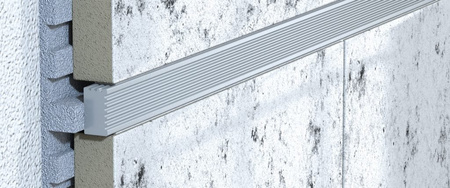 Profil fugowy U, 100cm, 9x5mm, aluminium szczotkowane