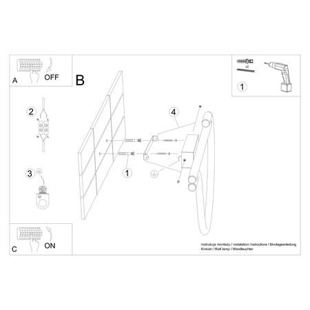 Kinkiet GALAKSE czarny LED 2700-6500K