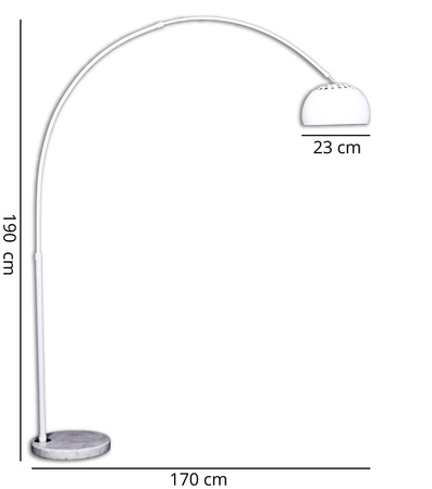 LAMPA STOJĄCA PODŁOGOWA BIAŁA AZURRO C1