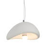 Lampa wisząca STONE 30 cm - biała lampa w stylu japandi