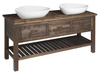 BRAND szafka pod umywalkę 160x73x50cm, świerk bejcowany