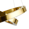 Lampa wisząca CIRCLE 2 40+60 cm - LED dwa ringi złoty połysk