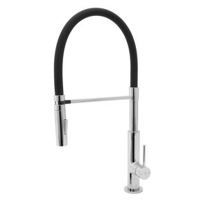 Bateria AVANZA zlew., elast. czarna wylewka, chrom