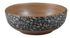 PRIORI umywalka ceramiczna nablatowa Ø 41 cm, brązowy z niebieskim wzorem
