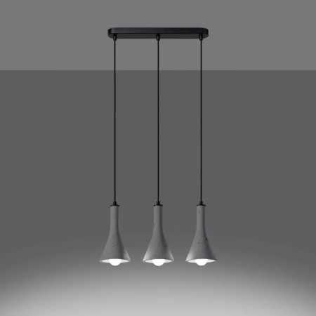 Lampa wisząca REA 3L beton