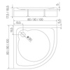 Obudowa Brodzika CANTARE 80x80x15