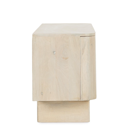 Szafka RTV Bizzotto SERAPIS 140 cm — 4 drzwi, drewno mango