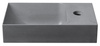 PICCOLINO umywalka betonowa, 30,8x17cm, bateria z prawej strony, szary mat