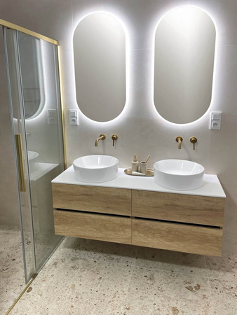 ICONIC bateria umywalkowa podtynkowa, dwuelementowa, złoty mat