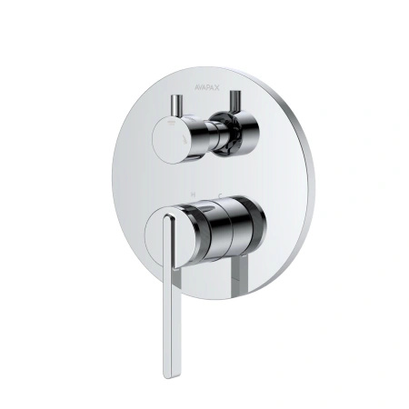 Bateria prysznicowo wannowa podtynkowa dwufunkcyjna, chrom