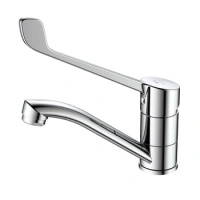 Bateria umywalkowa stojąca z ruchomą wylewką i dźwignią Medico, chrom