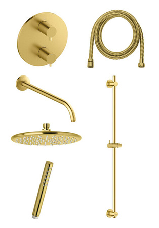 Osier SR1 concealed shower kit szczotkowany mosiądz pvd