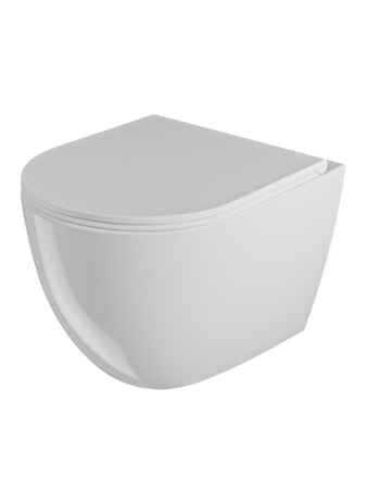 Miska WC VORTEX z deską wisząca owalna biały połysk CANEO TR2196DF