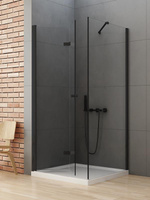KABINA NEW SOLEO BLACK PROSTOKĄTNA L 70x100x195 CZYSTE 6mm ACTIVE SHIELD