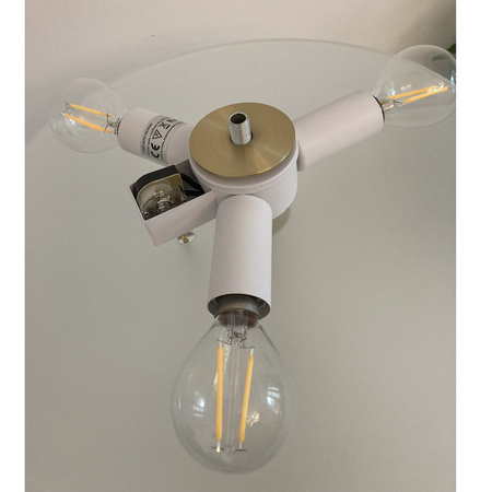 Lampa stołowa ARTDECO - biało - złota