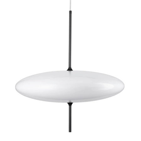 Lampa wisząca PIATTO 50 cm - biały, eliptyczny klosz