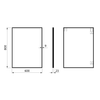 NOTION SLIM lustro w ramie, 60x80cm, biały mat