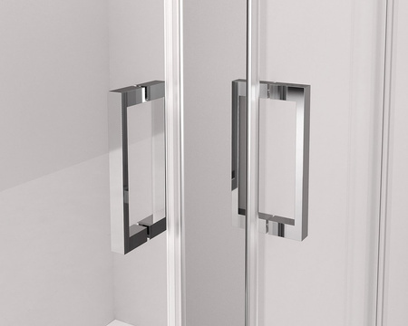 THRON SQUARE kabina prysznicowa prostokątna 1100x800mm, rolki kanciaste, wejście z rogu