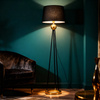 LAMPA STOJĄCA PODŁOGOWA CZARNO-ZŁOTA BELFORTE