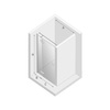 DRZWI WNĘKOWE REFLEXA  P 140x200 CZYSTE 6mm ACTIVE SHIELD