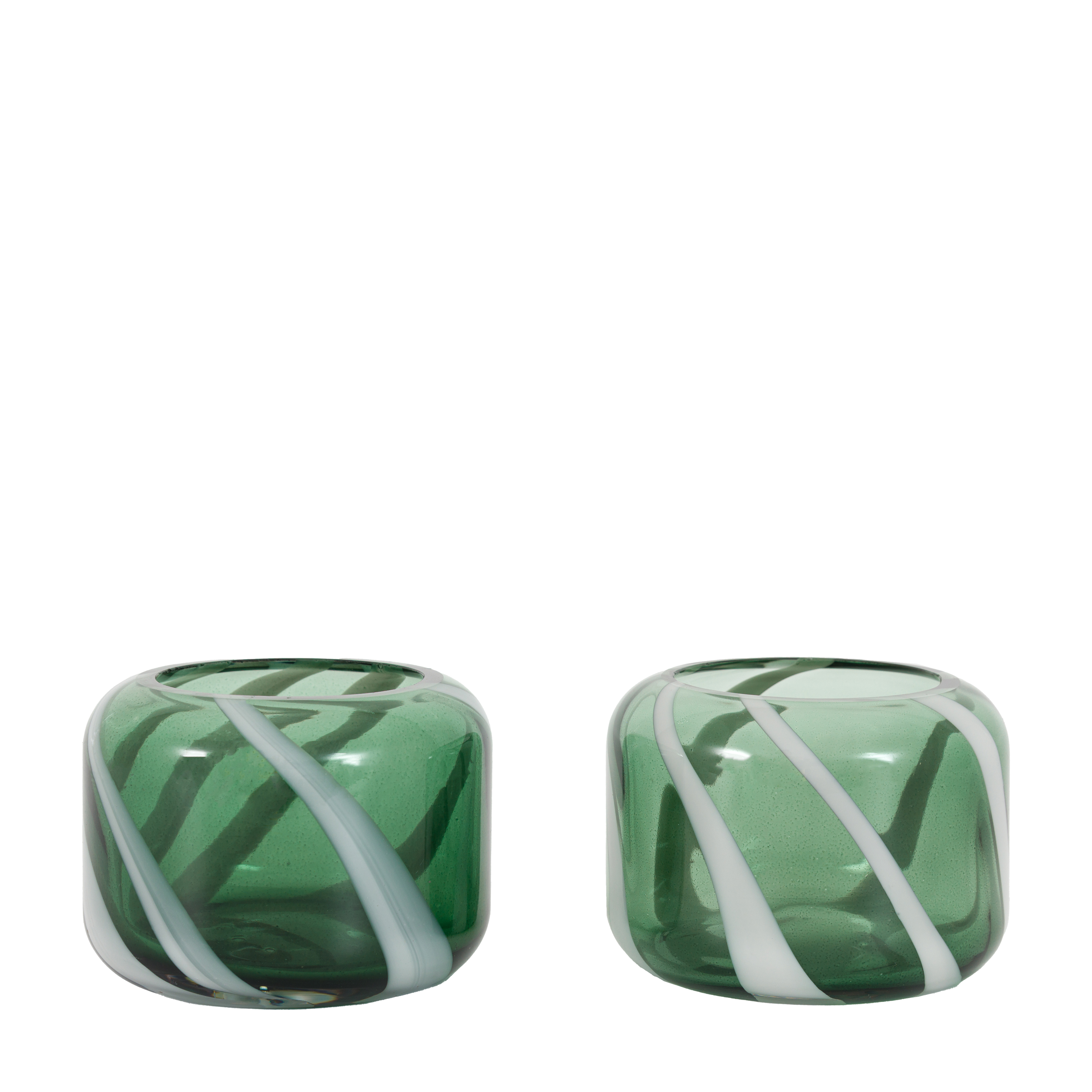Świecznik Candy – zielony, 10 × 10 × 7,5 cm