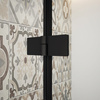 TRINITY BLACK kabina prysznicowa 900x800mm, wejście z rogu, szkło matowe