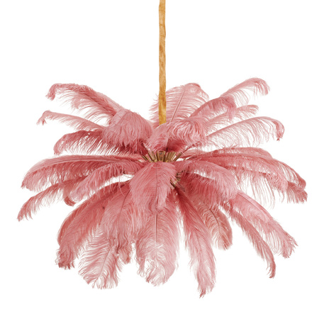 Lampa wisząca EMU 100 cm - pióra różowe