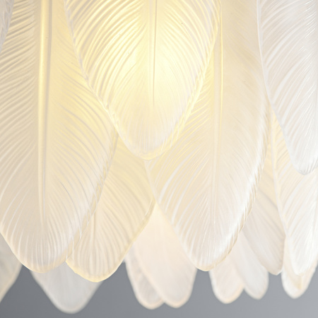 Lampa wisząca PIUMA 80 cm – biała, okrągła oprawa sufitowa