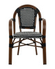 Krzesło ogrodowe CAFE PARIS ARM brązowe rattan