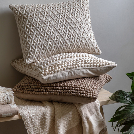 Cheslyn Woven Cushion Cream 350x500mm