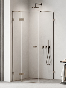 Kabina prysznicowa OXIA GUNMETAL BRUSHED 1D L prostokątna 80x70x200 szkło czyste 8mm Active Shield 2.0