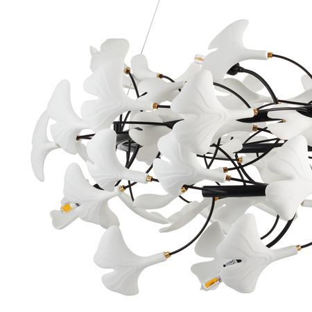 Lampa wisząca BOTANIKA 80 cm -czarna, G9, regulowana, designerska