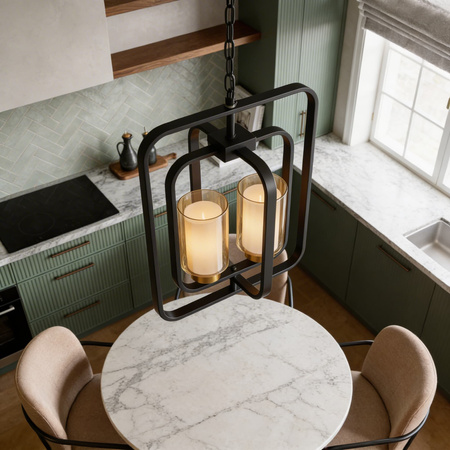 LAMPA WISZĄCA LOFT CZARNO-MOSIĘŻNA CHICAGO W2