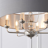 Highclere 6 Pendant Lght Nckl & Chrcoal 350-1200mm