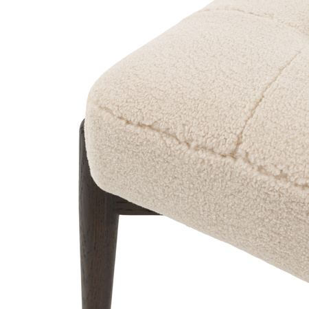 Humber Footstool Cream Faux Sheepskin