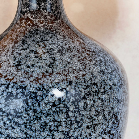 Lampa stołowa Ilsa – czarna / szara, 21,5 × 21,5 × 59 cm