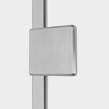 Drzwi wnękowe OXIA NICKEL BRUSHED 1D L 70x200 szkło czyste 8mm Active Shield 2.0