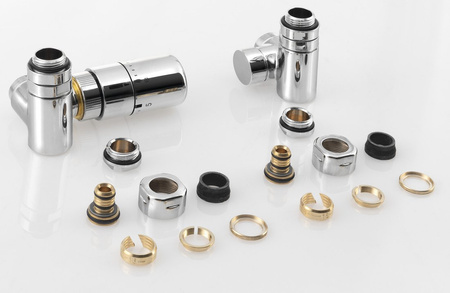 CORNER COMBI zestaw przyłączeniowy termostatyczny, lewy, chrom